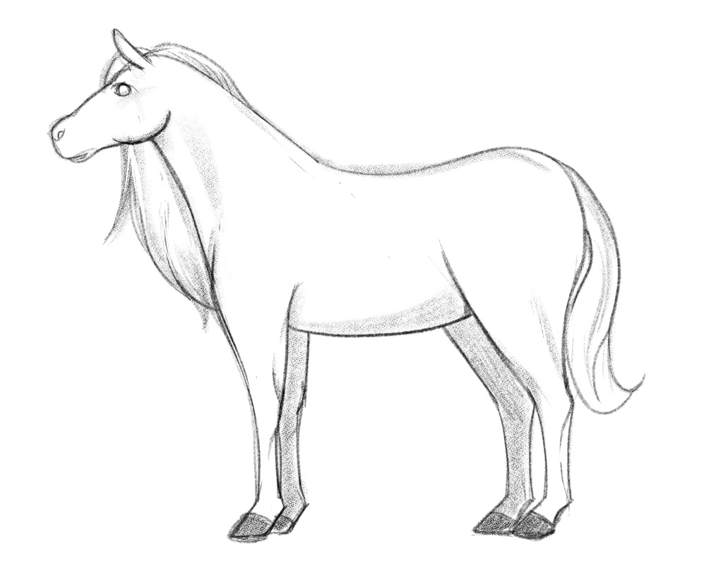 easy horse drawing on Pinterest