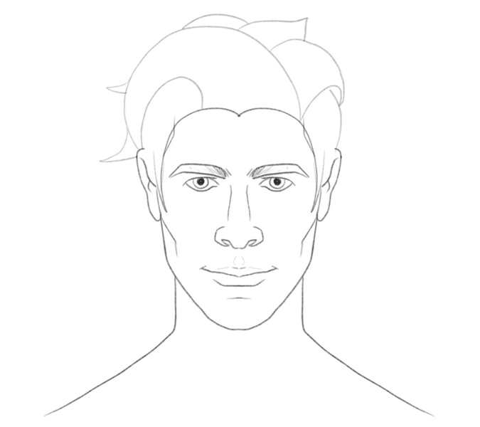 Male Hair Drawing Guide [Quiff, Ivy League, Dreadlocks]