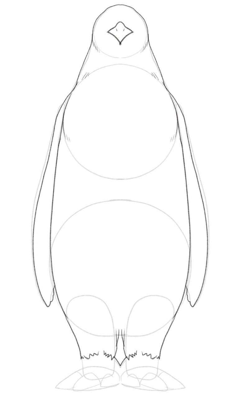 penguin feet drawing