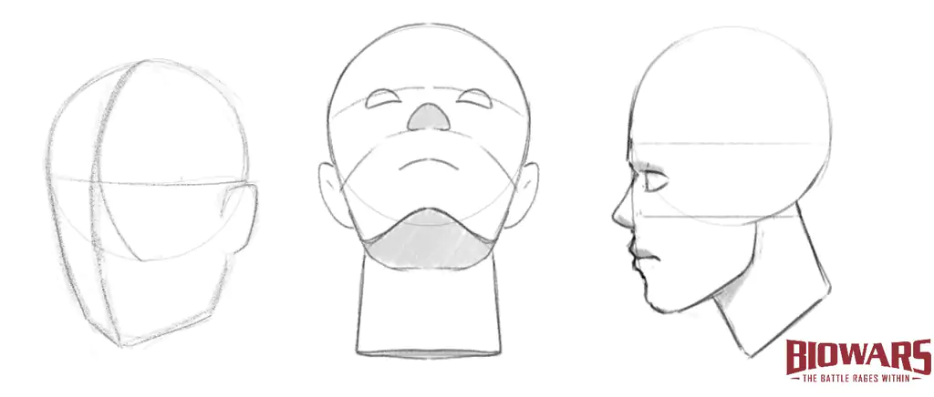 drawing human head angles