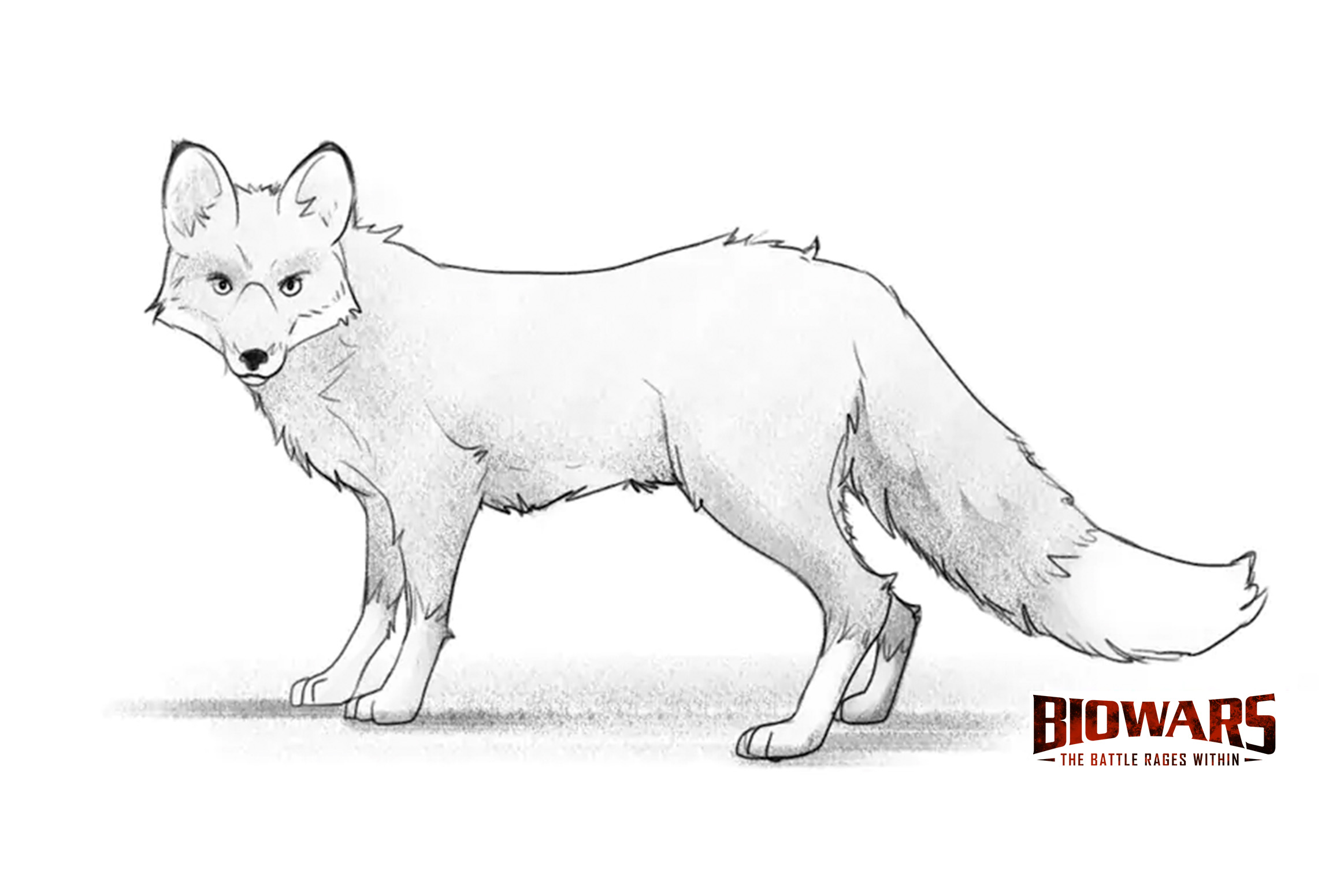 Ink Drawing Foxs Face Raster Stock Illustration 87602182 | Shutterstock