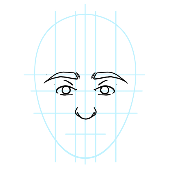 how to draw a human face steps