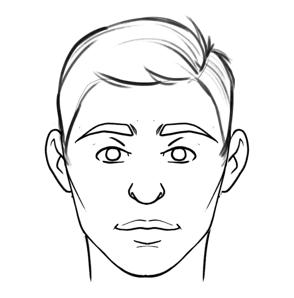 Premium Vector  Set of man face portrait three different angles and turns  of a male head closeup vector line sketch different view front profile  threequarter of a boy