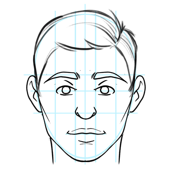how to draw facial features step by step