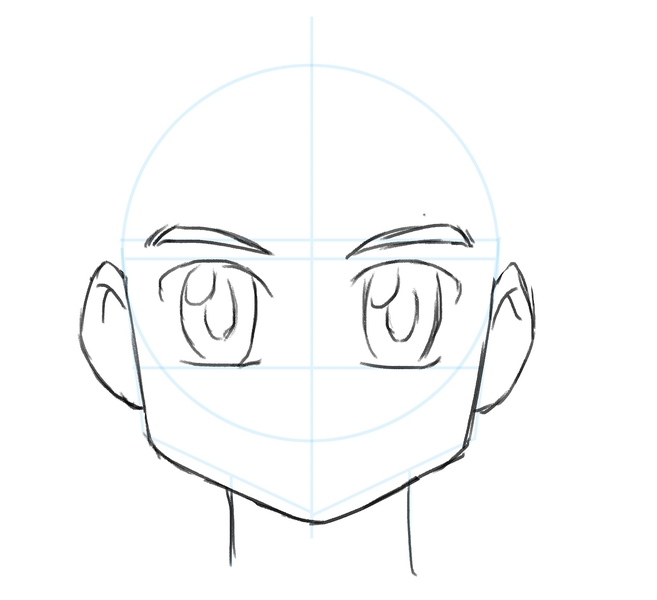 Simple anime-style face drawing on Craiyon