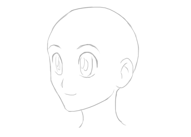 How to Draw Anime Girl Base With Hair 