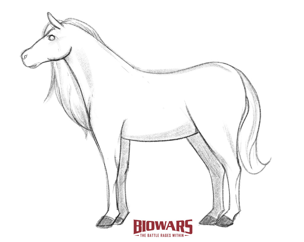 Semi-Realistic Horse Sketch by JedaUW on DeviantArt