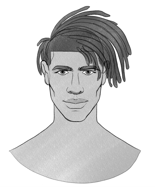 Male Hair Drawing Guide [Quiff, Ivy League, Dreadlocks]