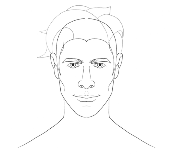 How to Draw Men's Hair - YouTube