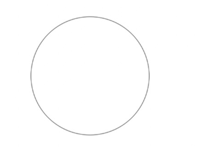 A circle outline. 