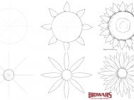 Finished sunflower and daisy drawings. Image used in the “Flower Drawing For Beginners [Sunflowers & Daisies]” blog post.