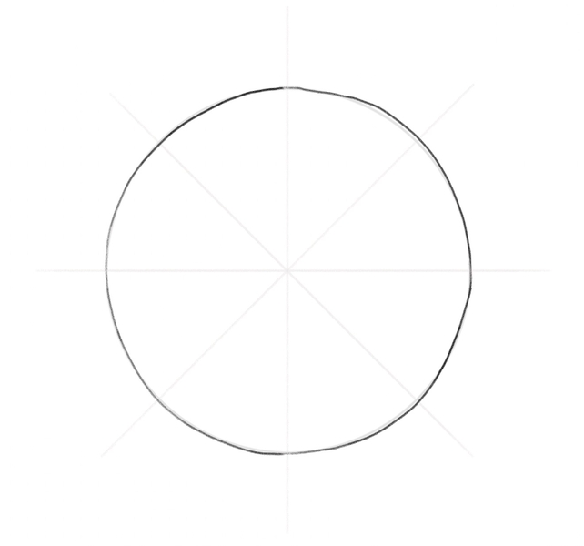 Darker outline of the circle.