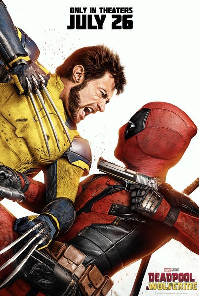 Deadpool and Wolverine looking at each other as if they're about to engage in a fight.