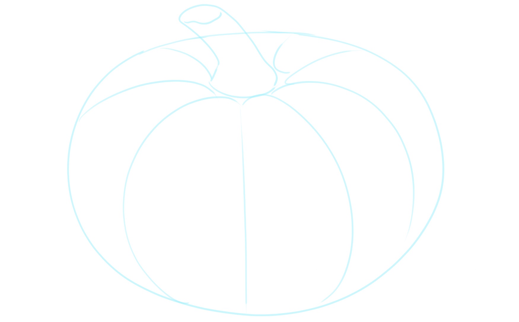 Finished pumpkin outline.