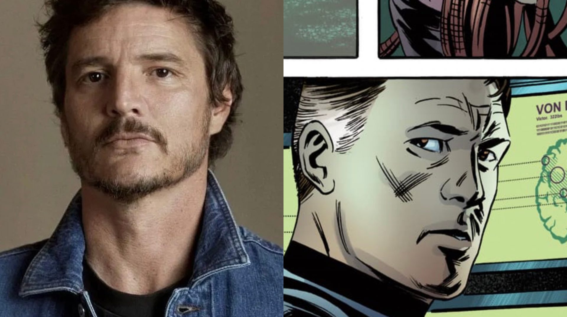 A photo of Pedro Pascal and Mister Fantastic.​