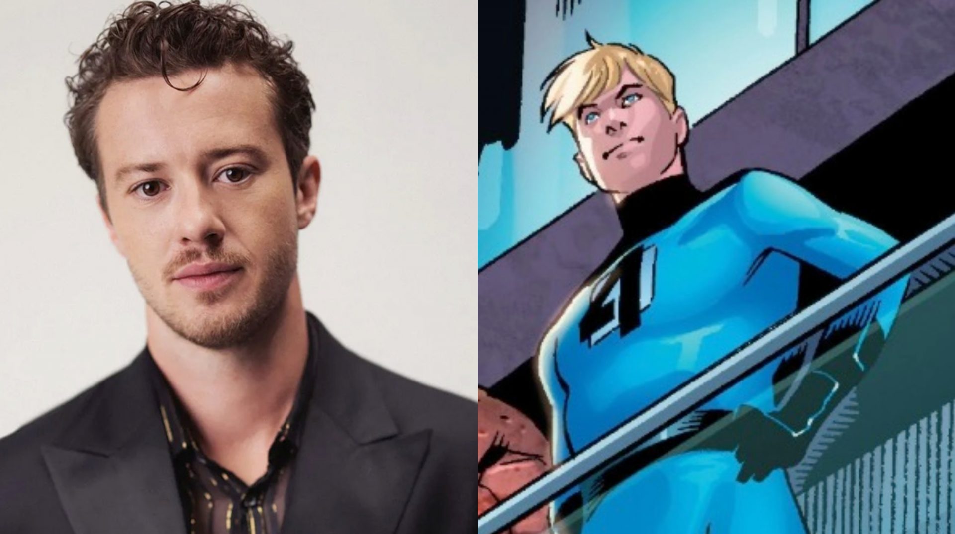 A photo of Joseph Quinn and Johnny Storm.